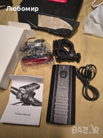 Комплект велосипедни светлини Nestling, 3000 лумена мощни LED USB, снимка 2 - Велосипеди - 51506278