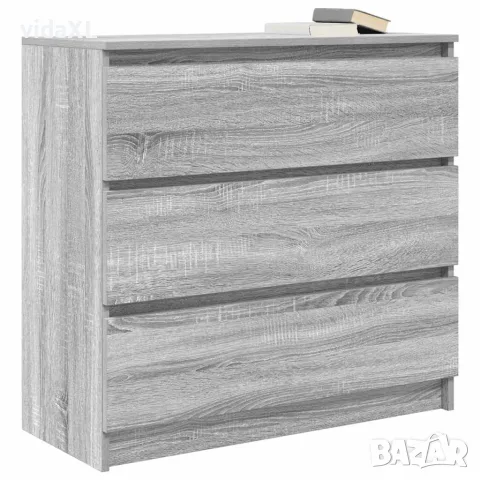 vidaXL Сайдборд, сив сонома, 80x35x76 см, инженерно дърво, снимка 4 - Бюфети - 56148391