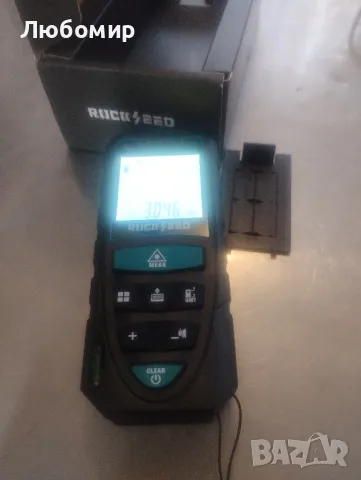 Лазерна мярка, цифров лазерен дистанциономер Rockseed 165 фута с 2 мехурчета, снимка 2 - Измервателни инструменти - 48078096
