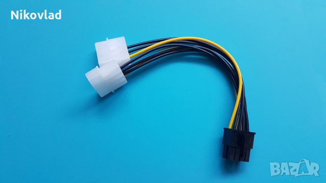 Dual 4 Pin Power Cable Graphics Card, снимка 2 - Кабели и адаптери - 31752020