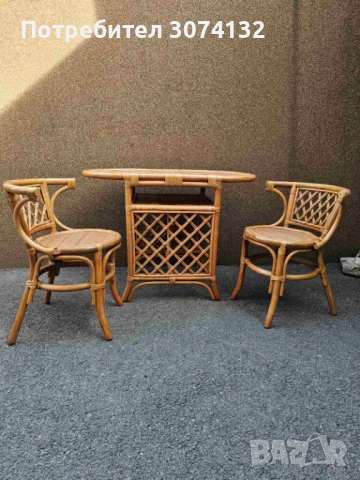 Уникален комплект от естествен бамбук и ратан, снимка 5 - Други - 53037445