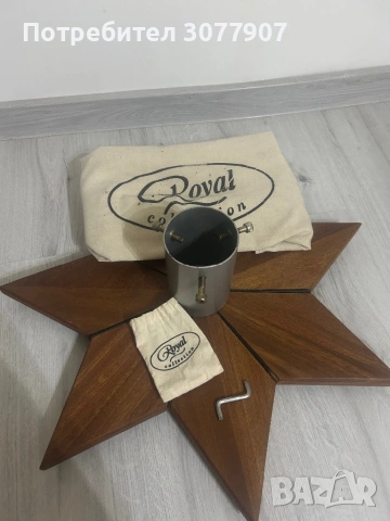 Луксозна дървена поставка за елха "Звезда" , снимка 3 - Други стоки за дома - 53988960