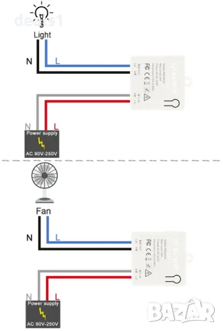 Универсален безжичен интелигентен превключвател RF433Mhz, снимка 6 - Друга електроника - 47864932
