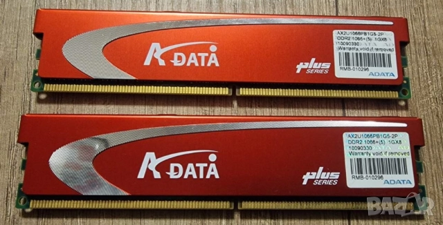 Kit RAM памети 2x1 Gb, A-Data, DDR2, снимка 3 - RAM памет - 52101095