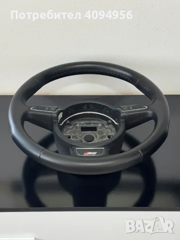 Трилъчев кожен мулти волан за Audi S Line, снимка 4 - Части - 55858864