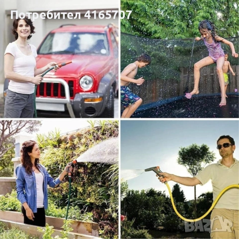 Бърз конектор за градински маркуч с нипел за вентил, снимка 8 - Напояване - 53370619