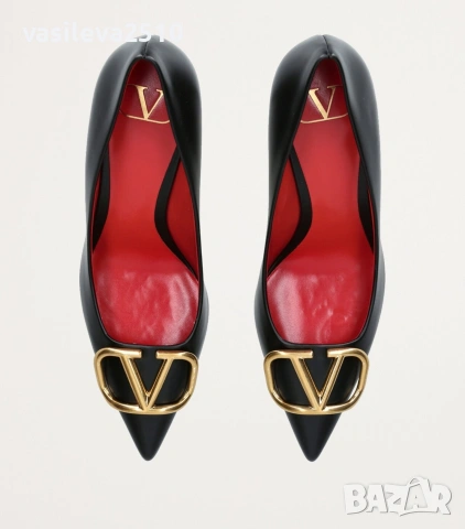 Valentino Garavani дамски обувки на ток от естествена кожа 