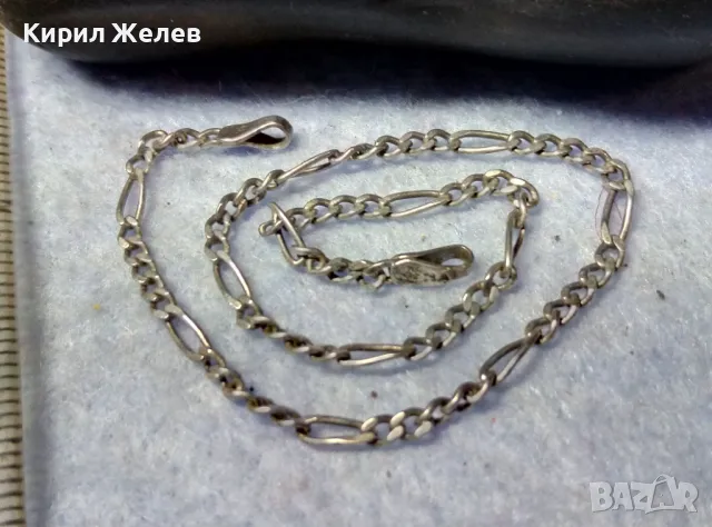 СТАРА СРЕБЪРНА ГРИВНА СРЕБРО 925 КЛАСИЧЕСКА КАРТИЕ ПЛЕТКА с НУЖДА от ЗАКОПЧАЛКА 27173, снимка 3 - Антикварни и старинни предмети - 49551754