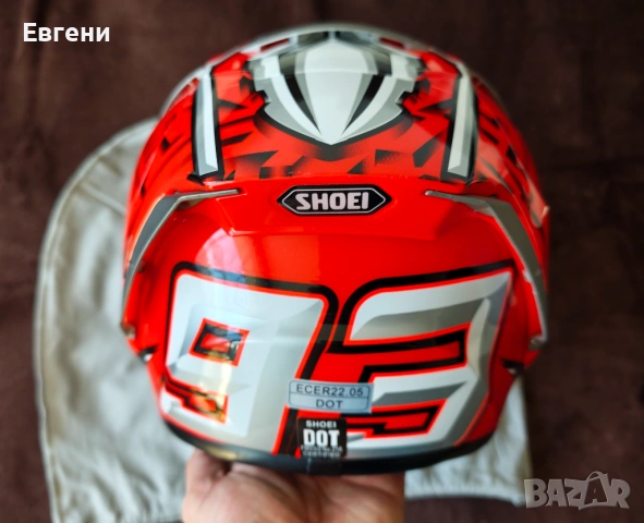 Каска за мотоциклет Shoei X Spirit 3 Marc Marquez/MM93 Sz.M, снимка 4 - Аксесоари и консумативи - 54160368