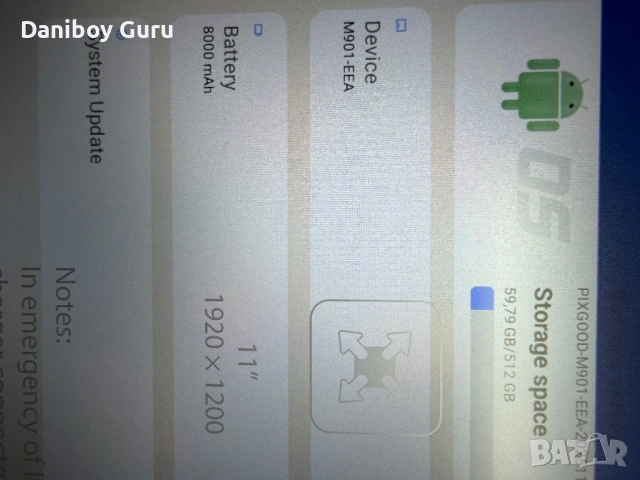 11” Android 16 таблет Octa Core, 36GB RAM + 512GB ROM 4G LTE/5G WiFi, Gemini AI, GPS, Face ID,, снимка 13 - Таблети - 53931461