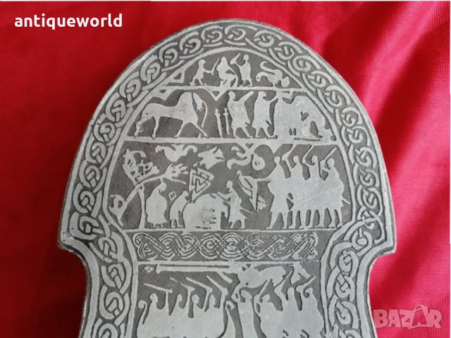 Викингска Каменна Картина 8 Век Копие, снимка 2 - Антикварни и старинни предмети - 31594410