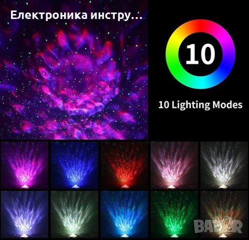LED лампа за промяна на цвета на светодиоден проектор, снимка 3 - Соларни лампи - 42379066