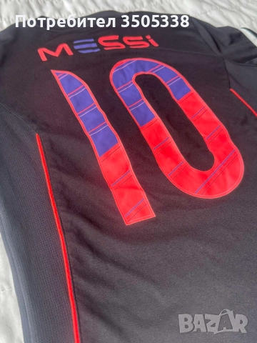 Детска Футболна фланелка ADIDAS MESSI 10 Black kids 8-10 г., снимка 5 - Детски тениски и потници - 51552404
