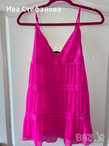 Цикламено неоново розав еротична нощница , снимка 3 - Бельо - 37613509