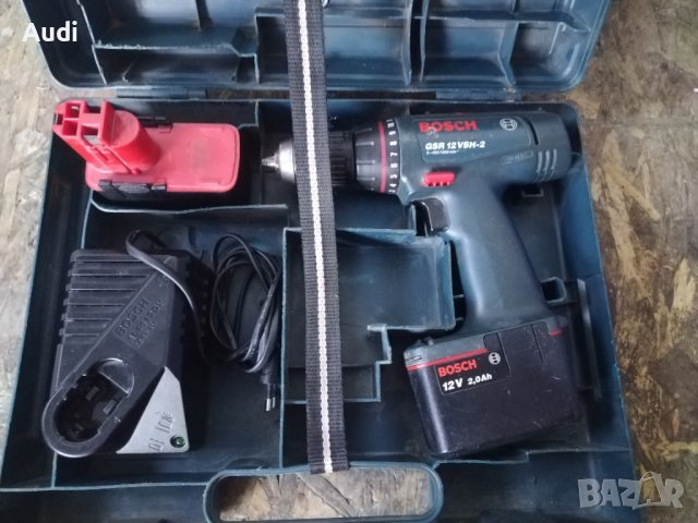 Комплект BOSCH винтоверт с две батерии, зарядно и куфар. Винтоверт BOSCH 12V GSR 12 VSH-2  Made in S, снимка 10 - Бормашини - 42274735