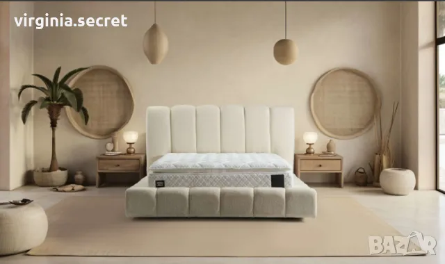 Тапицирано легло с матрак, снимка 14 - Спални и легла - 49769460