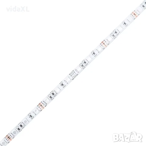 vidaXL Бюро с LED осветление, бяло, 130x130x91 см, инженерно дърво, снимка 9 - Бюра - 56147019