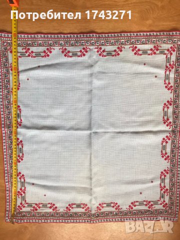 Ръчнобродирани карета и кърпа за пешкирник, снимка 9 - Антикварни и старинни предмети - 38198787