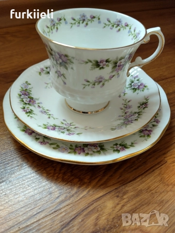 5 тройни сета за чай от финала костен порцелан, произведен от  Elizabethan, снимка 2 - Чаши - 52027703