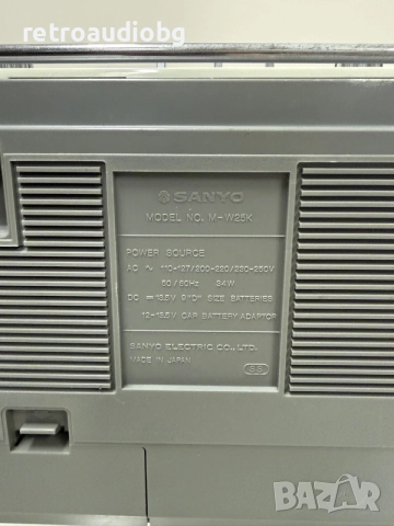 🔈Колекционерски ретро радиокасетофон SANYO M-W25K  - Boombox - профилактиран🔉, снимка 9 - Радиокасетофони, транзистори - 55767672