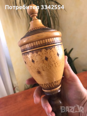 КУПА СПОРТ НАГРАДНА ДЪРВО ПИРОГРАФ ДЪРВОРЕЗБА ФИГУРА, снимка 3 - Други ценни предмети - 42863080