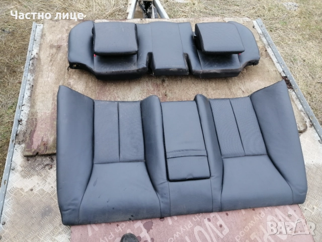 Черен кожен салон Мерцедес w210 седан, снимка 6 - Части - 51994676
