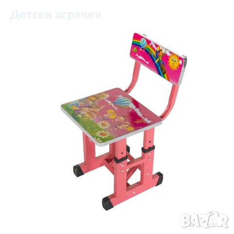 Детско бюро със столче, MDF, метал, чин и стол, снимка 8 - Мебели за детската стая - 49147049