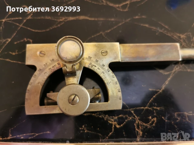 Клинометър инклинометър инструмент приблизително. 1900 г., снимка 6 - Антикварни и старинни предмети - 50587452