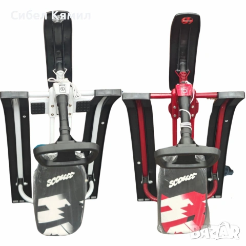 Зимна шейна с кормило, предни и задни ски и метална спирачка Mustang, снимка 6 - Други - 53044307