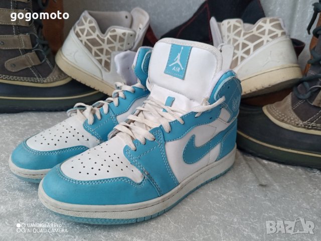 Nike® AIR Jordan® унисекс маратонки кецове баскет кецове, синьо белите Nike® AIR Jordan®, 39 - 40, снимка 13 - Маратонки - 44244312