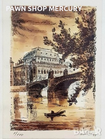 Продавам литография 1/100 Paris, снимка 2 - Картини - 39956254