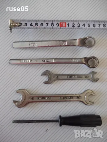 Лот от 2 бр. едностранни лули, 2 бр. гаечни ключа и отвертка
