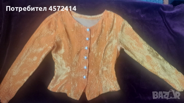 Класическа, черна рокля и дамско сако в оранжев цвят.  S. , снимка 2 - Рокли - 51456626