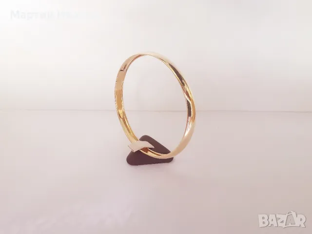 Златна гривна елипса класическа , снимка 3 - Гривни - 49578574