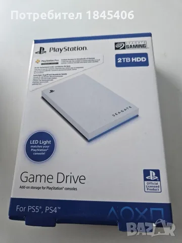Твърд диск SEAGATE GameDrive 2TB за конзола PlayStation 5 и PlayStation 4
