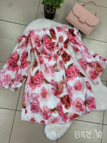 шифонени флорални рокли 