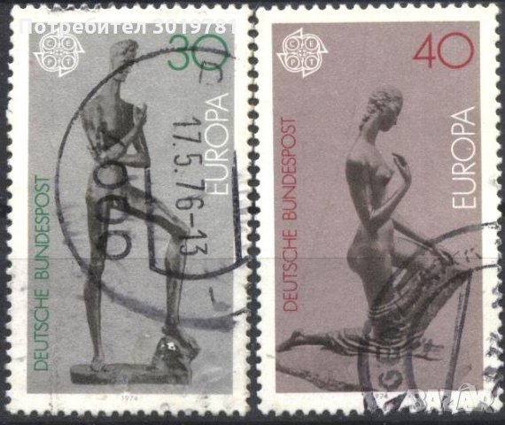 Клеймовани марки Европа СЕПТ 1974 от Германия[, снимка 1 - Филателия - 33690941