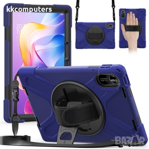 Удароустойчив калъф със задна част от PC + Лента през рамо за Xiaomi Redmi Pad 2 | 360° ротация | Пр, снимка 4 - Калъфи, кейсове - 52143899