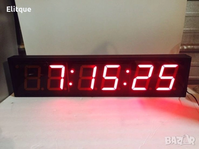 Голям електронен часовник за стена JH3615