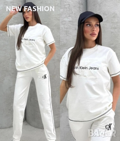 Дамски Памучни Комплекти - лого Бродирано ✨ Calvin Klein , снимка 3 - Спортни екипи - 51799592