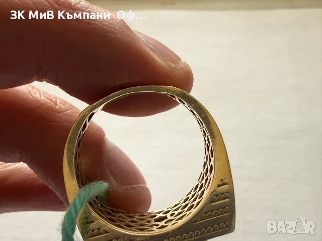 Златен мъжки пръстен - 9.7гр. - 14к., снимка 3 - Пръстени - 55795972