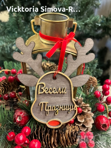 Персонализирани, дървени, коледни орнаменти за елха, снимка 7 - Декорация за дома - 52359815