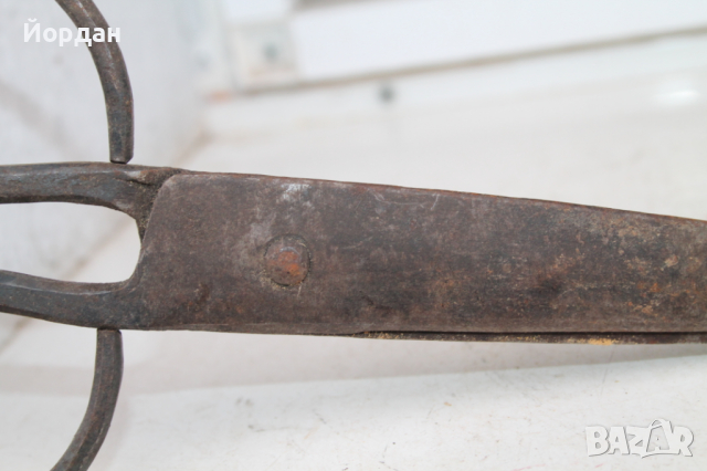 Стара кована ножица майстор ''А.И" , снимка 4 - Антикварни и старинни предмети - 44716298