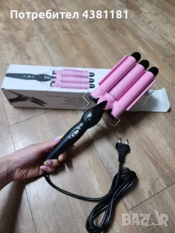 Тройна ретро преса за къдрене на косата. , снимка 3 - Преси за коса - 49143789