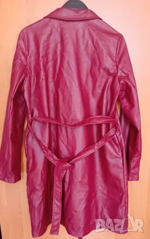 Кожено манто/тренч, снимка 6 - Якета - 50310887