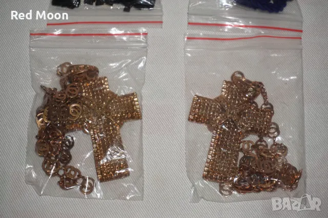 Лот от 16 различни железни синджира и 3 декоративни пискюла, снимка 3 - Колиета, медальони, синджири - 48905708