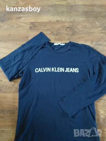 CALVIN KLEIN JEANS - страхотна мъжка блуза М, снимка 5 - Блузи - 48492947