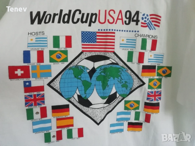 World Cup 1994 USA Vintage ретро памучна тениска оригинална Световно първенство футбол САЩ 1994 , снимка 5 - Тениски - 52900500