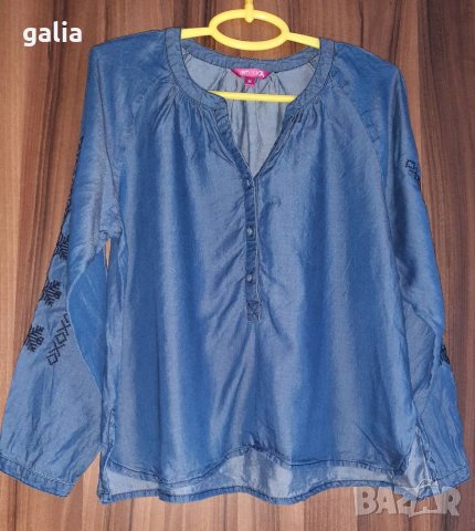  Дънкова риза Indiska- М- sale , снимка 1 - Ризи - 37414369