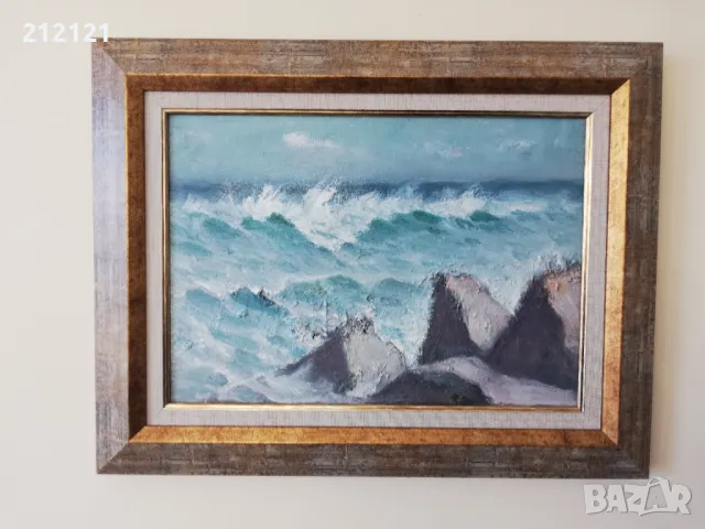 Картина-"Море"-Д.Манолов, снимка 2 - Картини - 48286359